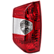 Driver Side Tail Light, with Bulb, Halogen, Clear and Red Lens, CAPA CERTIFIED