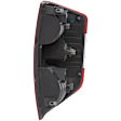 Driver Side Tail Light, with Bulb, Halogen, Clear and Red Lens, CAPA CERTIFIED