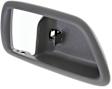 Front or Rear, Passenger Side, Interior, Door Handle Trim, Plastic, Gray