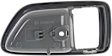 Front or Rear, Passenger Side, Interior, Door Handle Trim, Plastic, Gray