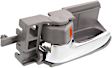 Front or Rear, Driver Side Interior Door Handle, Gray Bezel with Chrome Lever, with Door Lock Button, Sedan