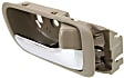 Front Or Rear, Passenger Side Beige bezel with chrome lever Interior Door Handle, Sedan