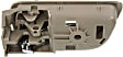 Front Or Rear, Passenger Side Beige bezel with chrome lever Interior Door Handle, Sedan