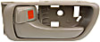 Front Or Rear, Driver Side Beige Interior Door Handle, Without Door Lock Hole, Sedan