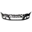Front Primed Bumper Cover, Sedan, With Parking Aid Sensor Holes, Without Headlight Washer Holes