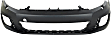 2010-2014 Volkswagen Golf - Front Primed Bumper Cover, Hatchback, Without Parking Aid Sensor Holes, With Headlight Washer Holes, Except R Model, CAPA CERTIFIED
