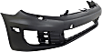 2010-2014 Volkswagen Golf - Front Primed Bumper Cover, Hatchback, Without Parking Aid Sensor Holes, With Headlight Washer Holes, Except R Model, CAPA CERTIFIED