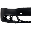 2011-2014 Volkswagen Jetta - Front Primed Bumper Cover, Sedan, Without Park Sensor and Headlight Washer Holes, Except GLI Model, (Hybrid 13-14)/Sedan