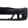 2011-2014 Volkswagen Jetta - Front Primed Bumper Cover, Sedan, Without Park Sensor and Headlight Washer Holes, Except GLI Model, (Hybrid 13-14)/Sedan