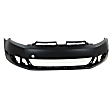 2010-2014 Volkswagen Golf - Front Primed Bumper Cover, without Headlight Washer Holes, without Parking Sensor Holes, with Side Marker Holes, Except R Model