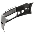 Front Primed Bumper Cover, without Headlight Washer Holes, without Parking Sensor Holes, with Side Marker Holes, Except R Model, CAPA Certified