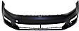 Front Primed Bumper Cover, Without Headlight Washer Holes and Parallel Park Assist, CAPA Certified