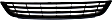 Sedan Front Bumper Grille, Textured Black