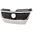 Upper Grille Assembly, Chrome Shell with Black Insert