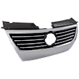 Upper Grille Assembly, Chrome Shell with Black Insert