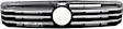 Upper Grille Assembly, Painted Black Shell and Insert, CAPA CERTIFIED