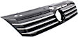 Upper Grille Assembly, Painted Black Shell and Insert, CAPA CERTIFIED
