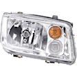 Passenger Side Headlight, without Bulb, Halogen, Clear Lens, with Fog Light Holes