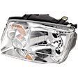 Driver Side Headlight, without Bulb, Halogen, Clear Lens, with Fog Light Holes