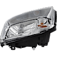 Driver Side Headlight, without Bulb, Halogen, Clear Lens, with Fog Light Holes, CAPA Certified