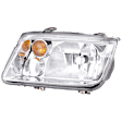 2004 Volkswagen Jetta - Driver Side Halogen Headlight, Without bulb(s), OE Replacement
