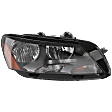 Passenger Side Headlight, with Bulb, Halogen, Production Date From March 21 2011, CAPA CERTIFIED