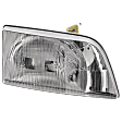 Passenger Side Headlight, without Bulb, Halogen, Clear Lens