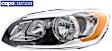2014-2017 Volvo XC60 - Driver Side Headlight, with Bulb, Halogen, Clear Lens, CAPA Certified