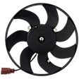 A/C Condenser Fan - Passenger Side Fan Blade and Motor, 200-Watt Motor