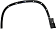 Front, Passenger Side Fender Trim, Textured Black