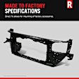 2012 Volkswagen Jetta - Radiator Support Center, 4-Door, For Models Without Collision Warning, Sedan