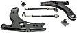 Front, Driver and Passenger Side, Lower Control Arm, Includes (2) Ball Joint, (2) Control Arm, and (2) Tie Rod Assembly
