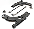 Front, Driver and Passenger Side, Lower Control Arm, Includes (2) Ball Joint, (2) Control Arm, and (2) Tie Rod Assembly