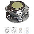 Rear, Driver or Passenger Side Wheel Hub, With Bearing, 5 x 4.25 in. Bolt Pattern, FWD