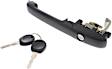 Front, Driver Side Textured Black Exterior Door Handle, With Key Hole