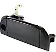 Front, Passenger Side Smooth Black Exterior Door Handle, Without Key Hole