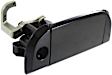Front, Passenger Side Smooth Black Exterior Door Handle, Without Key Hole