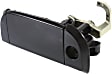 Front, Driver Side Smooth Black Exterior Door Handle, With Key Hole