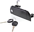 Front, Passenger Side Exterior Door Handle, Smooth Black, With Key Hole, With Key Set
