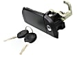 Front, Driver Side Exterior Door Handle, Smooth Black, With Key Hole, With Key Set