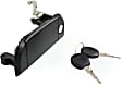 Front, Driver Side Exterior Door Handle, Smooth Black, With Key Hole, With Key Set