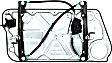 Front, Passenger Side Window Regulator, Power, with Panel, without Motor, Hatchback