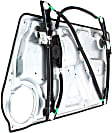 Front, Driver Side Window Regulator, Power, with Panel, without Motor, Hatchback