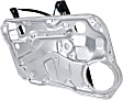 Front, Driver Side Window Regulator, Power, Without Motor, With Panel
