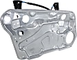 Front, Driver Side Window Regulator, Power, Without Motor, With Panel