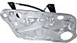 Front, Driver Side Window Regulator, Power, Without Motor, With Panel