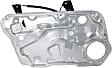 Front, Driver Side Window Regulator, Power, Without Motor, With Panel
