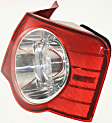 Passenger Side Tail Light, with Bulb, Halogen, Clear and Red Lens, Sedan