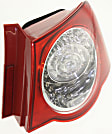 Passenger Side Tail Light, with Bulb, Halogen, Clear and Red Lens, Sedan