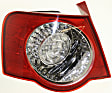 Driver Side Tail Light, with Bulb, Halogen, Clear and Red Lens, Sedan